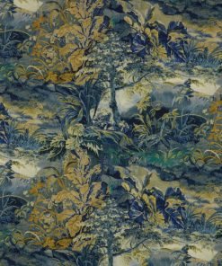 trees multi coloured textile fabric curtain fabrics upholstery