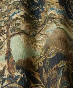 trees multi coloured textile fabric curtain fabrics upholstery