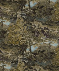 trees multi coloured textile fabric curtain fabrics upholstery