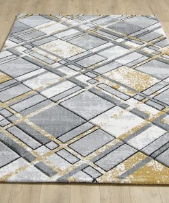 accra grey gold rug