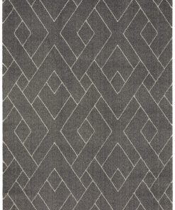 Ivy grey white rug