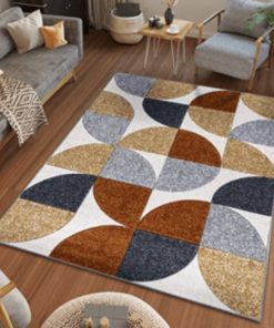 mason grey orange yellow rug