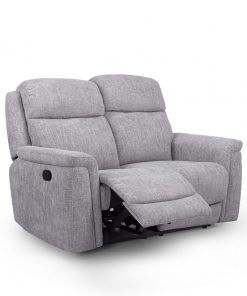 Lazyboy Paris 2 Seater Sofa Manual Recliner Grey Fabric Belfast