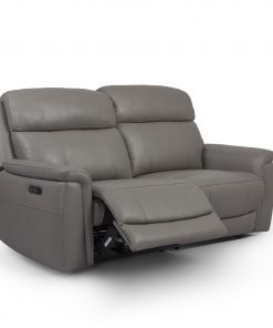 Lazyboy Electric Recliner Leather 2 Seater sofa grey Belfast