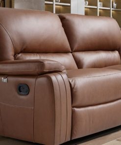 Aldebaran leather recliner brown sofa