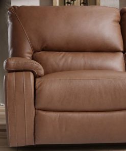 Aldebaran leather recliner brown sofa