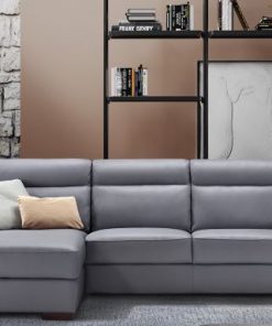 Eldorado grey corner group l-shape leather sofa