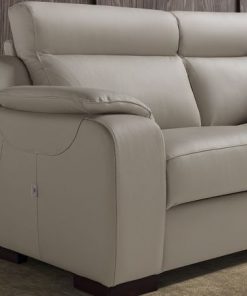 Ethos cream leather sofa