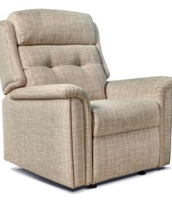 Roma cream fabric armchair electric recliner leather