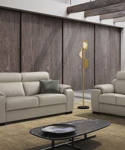 Ethos cream leather sofa