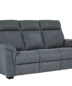 Bowie 3 seater vida living sofa electric recliner navy dark denim