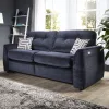 Finley Navy 3 Seater Electric Recliner Sofa