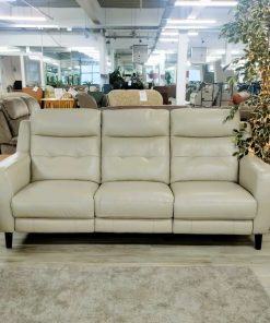 Cream Leather Sofa
