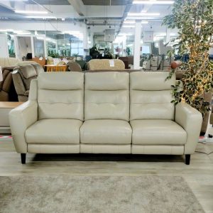 Cream Leather Sofa