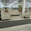 Cream Leather Sofa