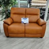 tan 2 seater leather sofa