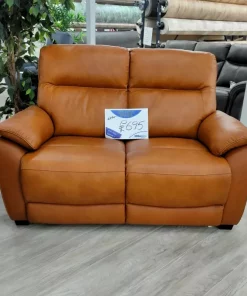 tan 2 seater leather sofa